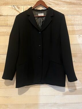 Pendleton Black Women's Tailored Three-Button Blazer size 14